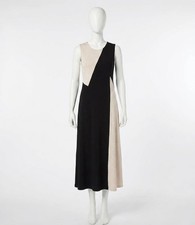 Karen Kane Shelby Sleeveless Colorblock Dress Beige