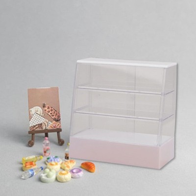 Mini Modell Miniatur Kuchenvitrine für Puppenstube 1/12,