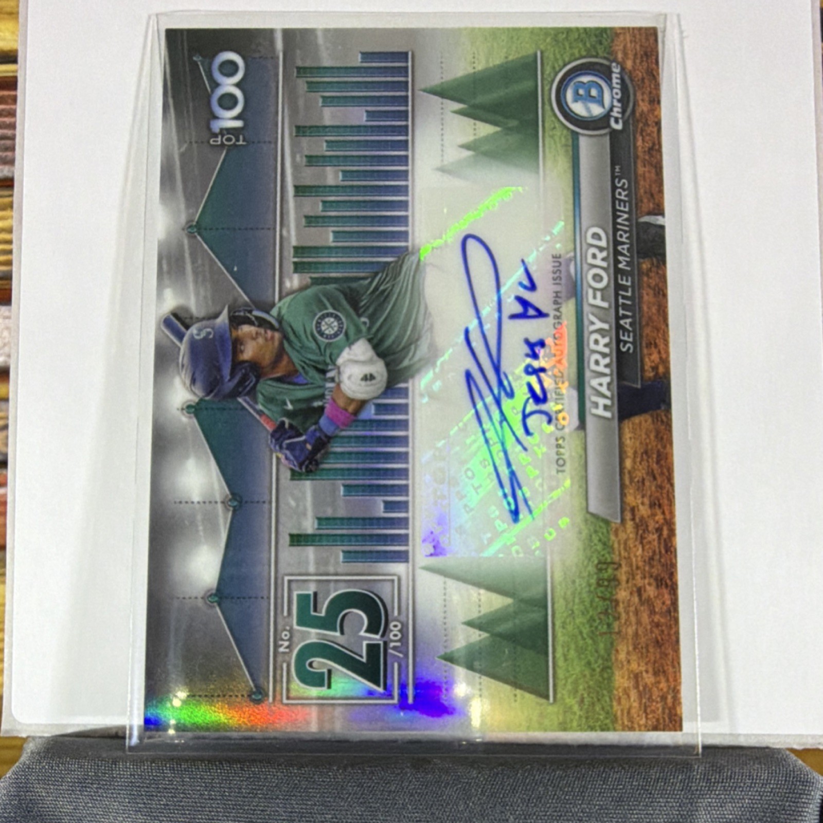 2024 Topps Bowman Scouts Top 100 Autograph /99 Harry Ford #BTPA-25 Mariners