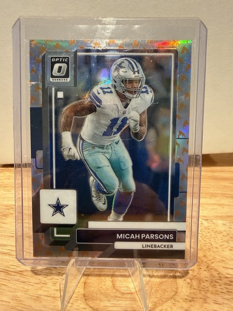 2022 Optic Panini Prizm Micah Parsons Fire Emoji Case Hit Dallas Cowboys SP