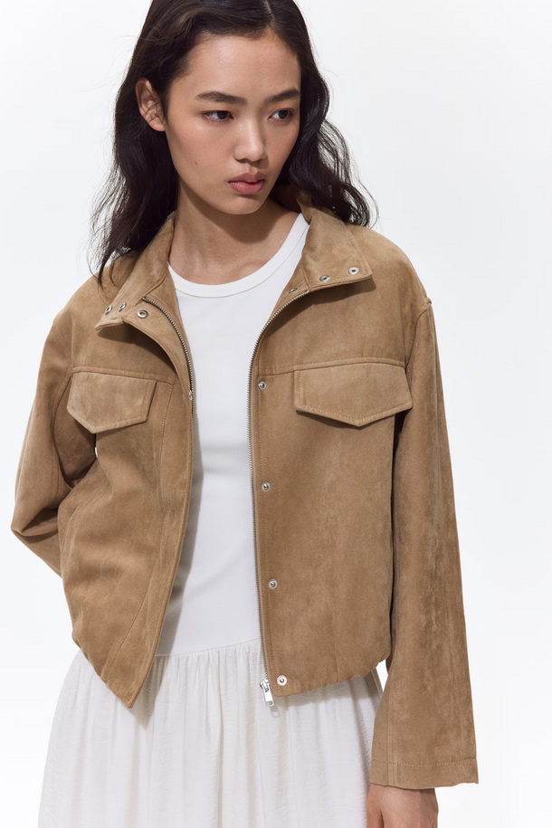 H&M Coated Jacket For Women (Light beige)