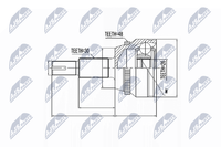 NTY Gelenksatz, Antriebswelle NPZ-TY-010 FüR Lexus Toyota