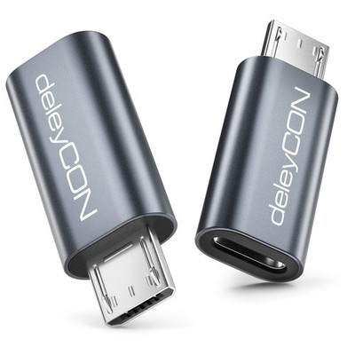 2x USB-C auf Micro USB Adapter Stecker USB-C Buchse auf Micro USB Stecker Handy
