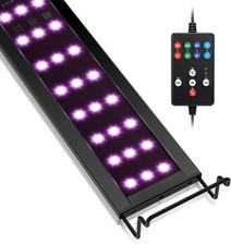 LED Aquarium Light 22W Full Spectrum Fish Tank Light W/ Multi-Color Timer DIY