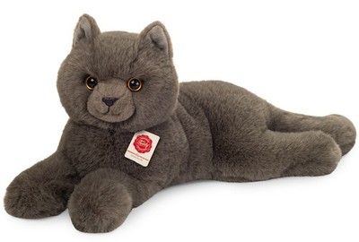 Lying Carthusian Cat by Teddy Hermann - plush soft toy kitten - 36cm - 91819