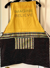 Custom Made Reversible Adult "Dream Imagine Believe" BIB Apron