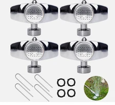Morvat Metal Garden Sprinkler with Gentle Water Flow Up to 30 FT, 4 Pack