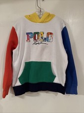 Polo Ralph Lauren Color-Blocked Logo Fleece Hoodie  Boys Size M 10-12 