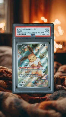 Pokemon Eevee Prismatic Pokemon Center ETB Promo (PC STAMP) PSA 9 MINT