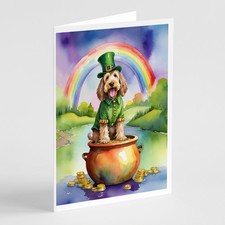 Caroline's Treasures Otterhound St Patrick's Day Greeting Cards Pack of 8