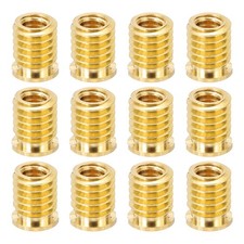 12 Pcs 1/4" Female to 3/8" Male Convert Screw Adapter Mounting, Gold