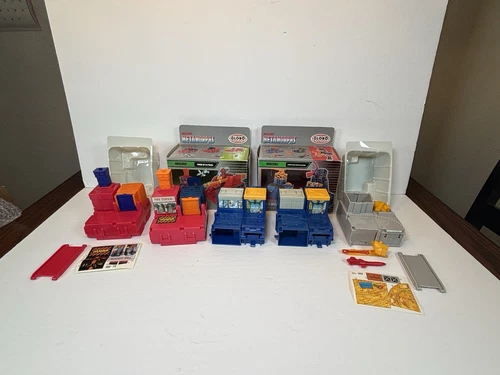 Transformers G1 Micromasters Hot House Greasepit Ironworks Bases Original & KO