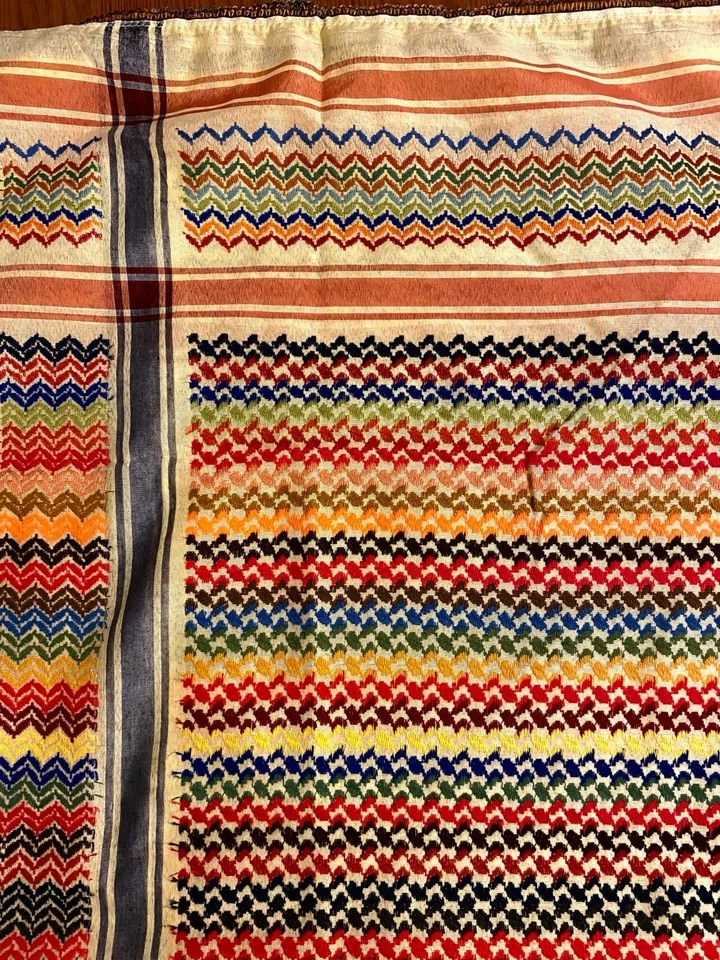 Kuffyeih Arco Iris Amarillo Palestina Bufanda keffyeih Único Árabe Cara Cubierta Prendas para la cabeza Foto 3 de 3