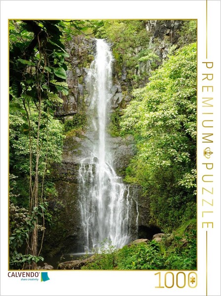 Calvendo Puzzle Waterfall - Hawaii | 1000 Pieces, Finished Size 25.2 × 18.9 In (-image