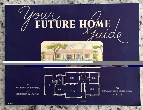 Vintage 1945 Future Homes Co Home Plan Catalog MCM Ranchers 50 Color Renderings