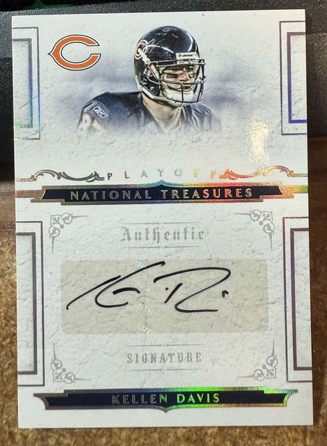 2008 Playoff National Treasures #169 Kellen Davis RC Autograph Rookie Card /99