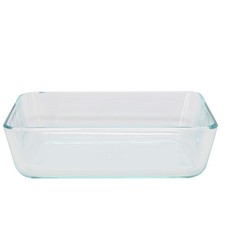 Pyrex 7211 6-Cup Rectangular Glass Storage Container - Made in USA Clear