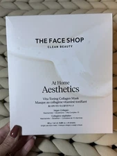 THE FACE SHOP Vita-Toning Vegan Collagen Face Mask 4pk Hydrogel NEW