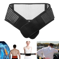 Magnetic Back Support Brace Belt Lumbar Lower Waist Breathable Back Pain Relief