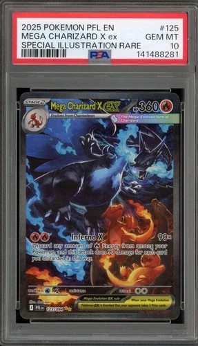 Pokemon Mega Charizard X ex Phantasmal Flames SIR #125 PSA 10 Gem Mint