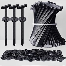 100PCS Nylon Universal Cable Tie Buckles Multi-functional T Rivet Zip Ties - ...