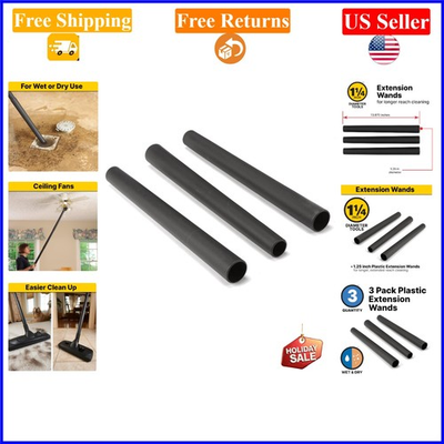 #ad 3 Piece 1.25 Inch Diameter Vacuum Extension Wands for amp; Versatility $21.55