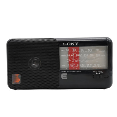 Sony ICF-450S Radio 3 Band Receiver FM/SW/MW Vintage Kompakt schwarz - geprüft