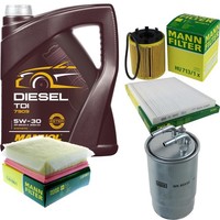 Mann Inspektionspaket 5L Mannol Diesel TDI 5W-30 FüR Opel Corsa D 1.3 Cdti
