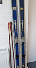 Pair Vintage Wooden Austrian Fischer Tourist Snow Skis & Poles From Lillywhites
