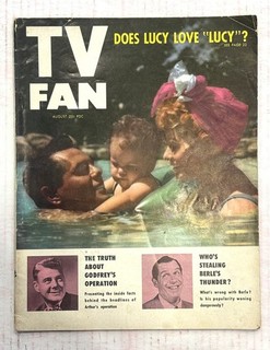 TV FAN MAGAZINE AUGUST 1953 LUCILLE BALL DESI ARNAZ I LOVE LUCY VINTAGE