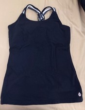 Yoga Tank Top Built-in Bra With Keyhole In Back Black S