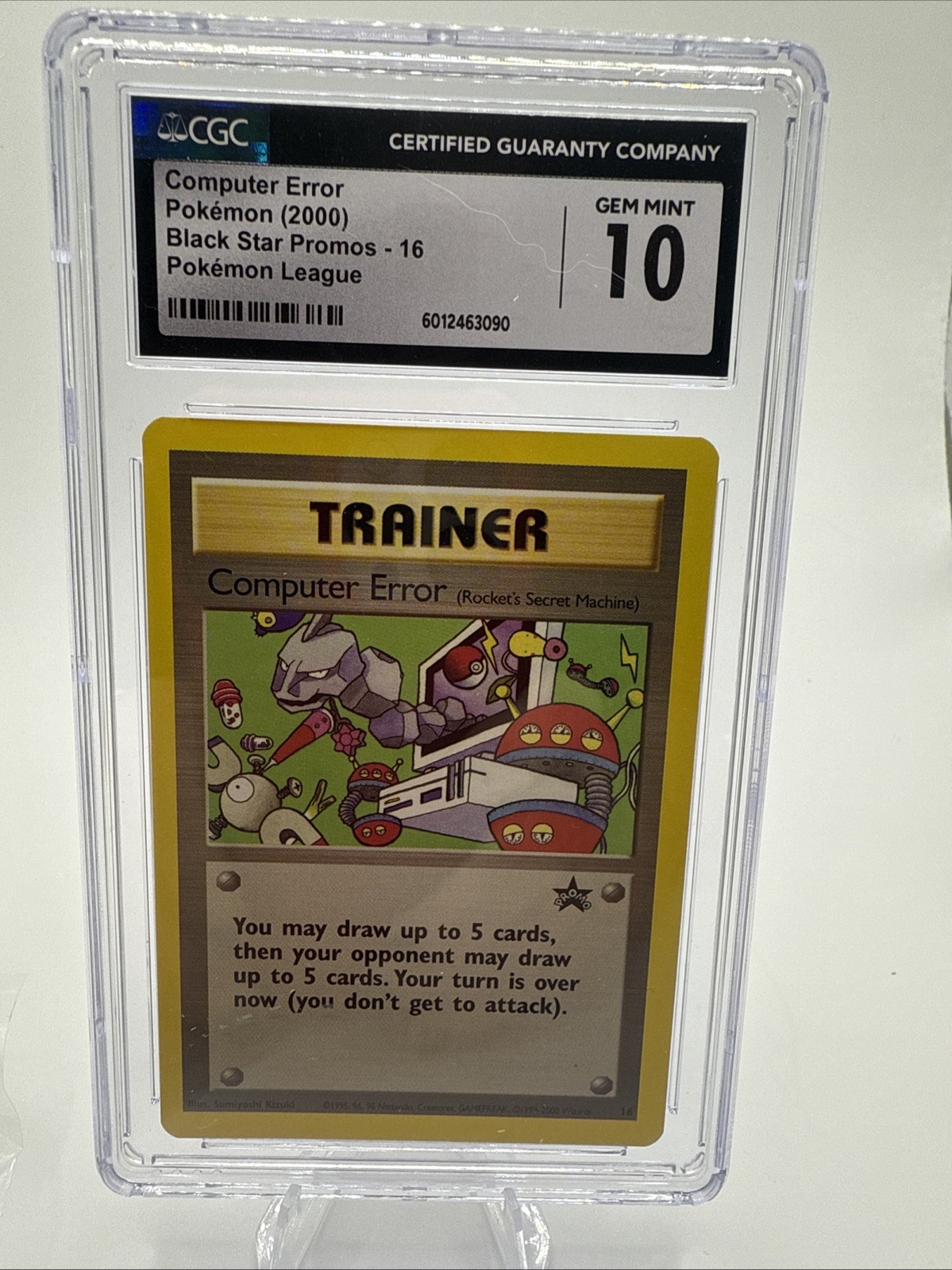 2000 Pokemon TCG Computer Error Trainer #16 CGC GEM MINT 10 BS Promo Vintage