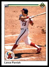 Lance Parrish 1990 Upper Deck #674 Angels MLB READ FREE SHIPPING AutographDen
