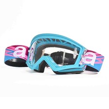MUDMAX SPARK PINK BLUE MASK - CLEAR LENS WITH PINS 12961-RCCH