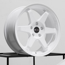 17x8 Vors Tr37 5x114.3 35 White Wheels Rims Set4 73.1