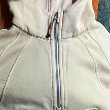 lululemon athletica Women s Pink Solid 1/2 Zip Hooded Hoodie Pockets S
