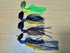 JACKALL Break Blade Set of 4 Fishing Lures, Chatterbait, 14.7-18g, Used