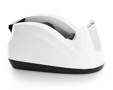 Heavy Base Nonskid Desk Tape Dispenser One-Hand Dispensing White 1