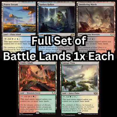 #ad Set of 5 BATTLE TANGO Dual Lands MTG Typed Fetchable Untapped NM 1x Each $3.79