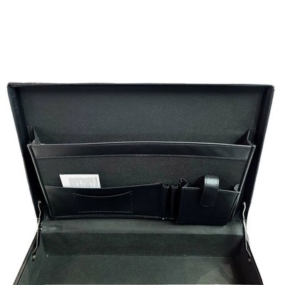 2021 Black Secret Agent Atache Briefcase Faux Leather - Combo Lock