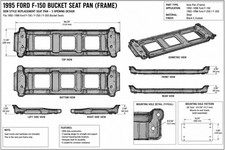 1980-1996 Obs Ford F150f250f350 Bucket Seatsbench Seatseat Pan