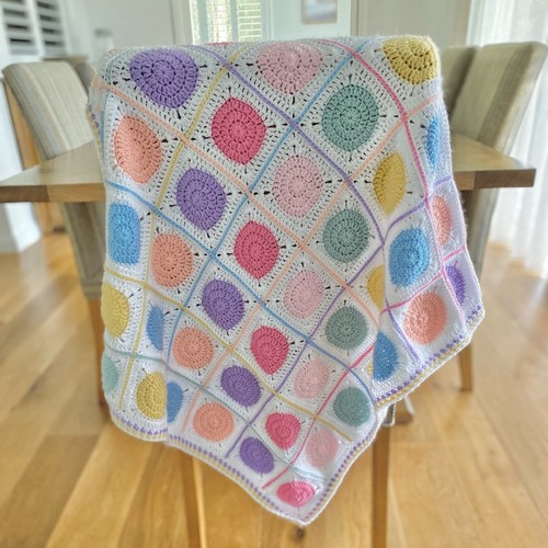 Crochet Baby Blanket for Pram, Stroller or Car Seat, Newborn Baby Gift, Handmade - Picture 2 of 6