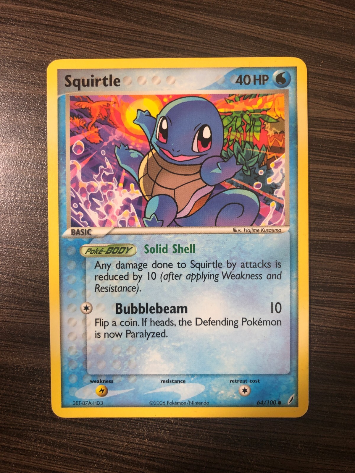 SEE PICTURES Squirtle 64/100 EX Crystal Guardians Pokemon Card NM CONDITION