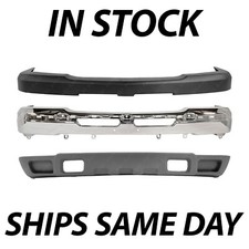 New Chrome Steel Front Bumper Kit For 2003-2007 Chevy Silverado 25003500 03-07