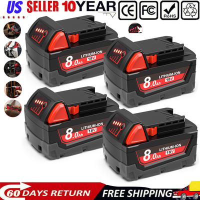 9Ah For Milwaukee for M18 8.0AH Battery Lithium-ion Extended Capacity 48-11-1860
