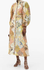 ZIMMERMANN BRIGHTSIDE PATCHWORK LINEN DRESS. Size 0 (6-8au)  