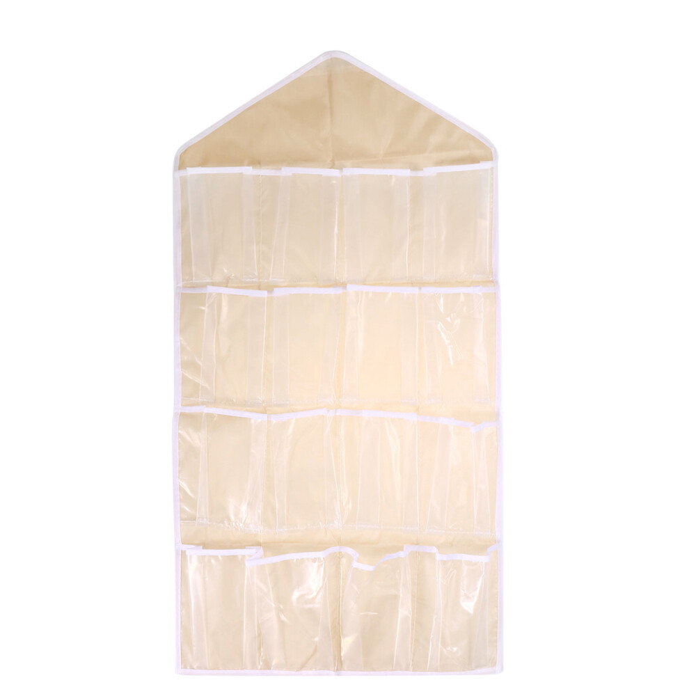 16 Pockets Hanging Bag Socks Bra Underwear Rack Hanger Storage Organizer Clothes