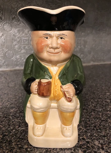 Toby Wood Mug Pitcher - No. 1 Toby (Green Coat) - Staffordshire England