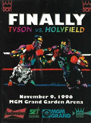 Original Vintage Mike Tyson vs. Evander Holyfield On Site Boxing Fight Program