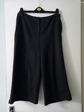 TU High waist Wide Leg Cropped trousers Size 12 Grey 1940's 1950's style